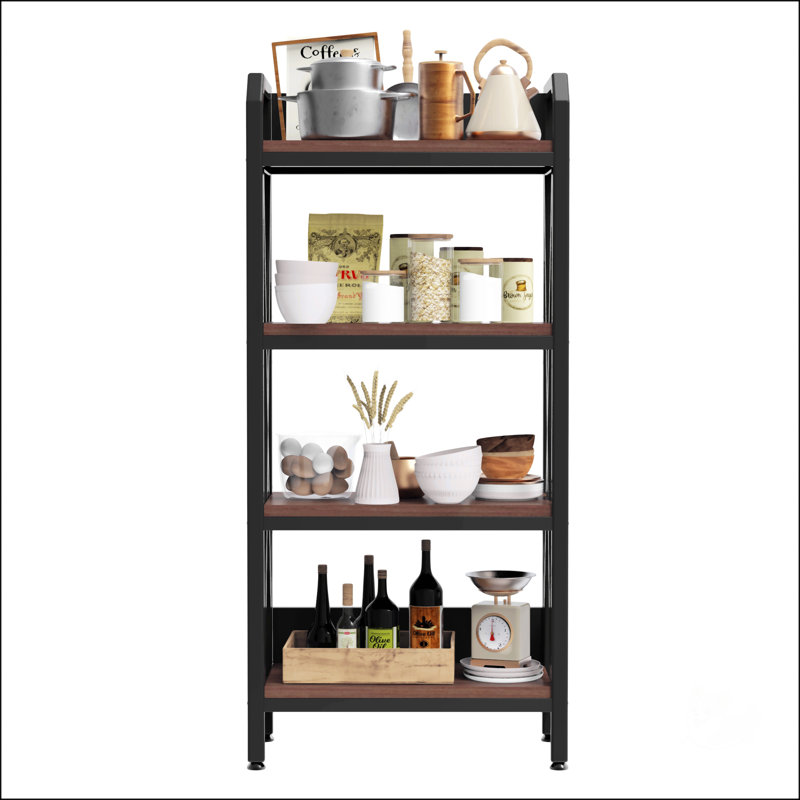 56.30'' Bakers Rack 4-Level Storage Shelves, (4 Shelves) 55.12"H x 25.59"W x 15.75"D