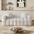 Boneless 66.5'' Upholstered Tufted Loveseat Square Arm Sofa-1271824800