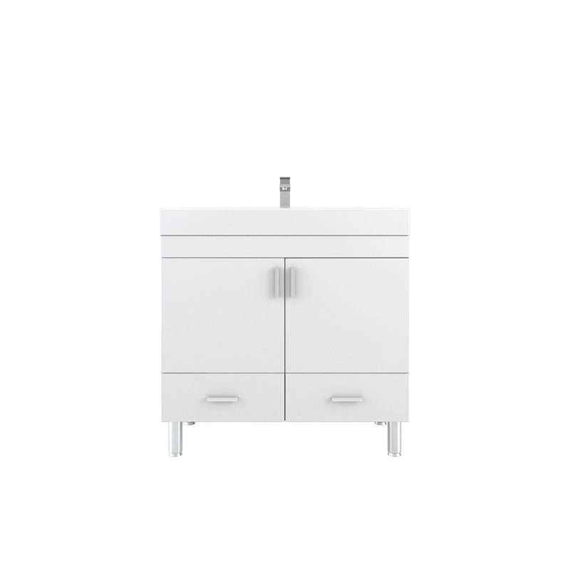 Ensemble de meuble-lavabo simple 36 po Roylene, Blanc