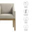 Fauteuil de salle à manger rembourré en tissu Alton-108298298