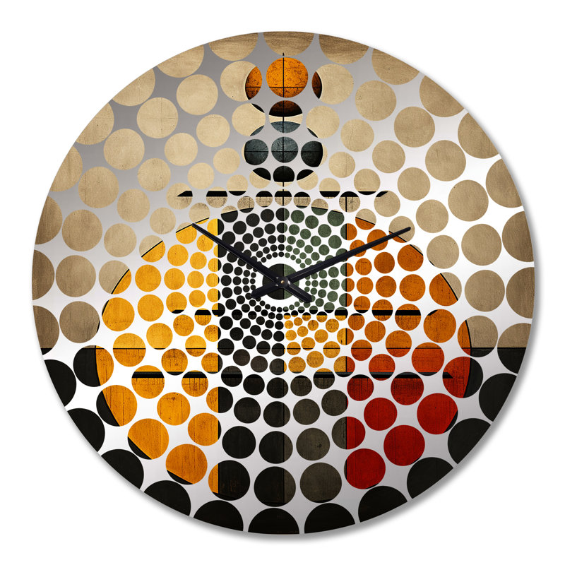 Gerrilynn - Horloge murale géométrique abstraite, Grand