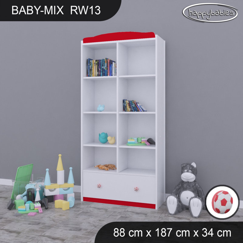 Baby Mix 187cm H X 88cm W Kids Cube, Red