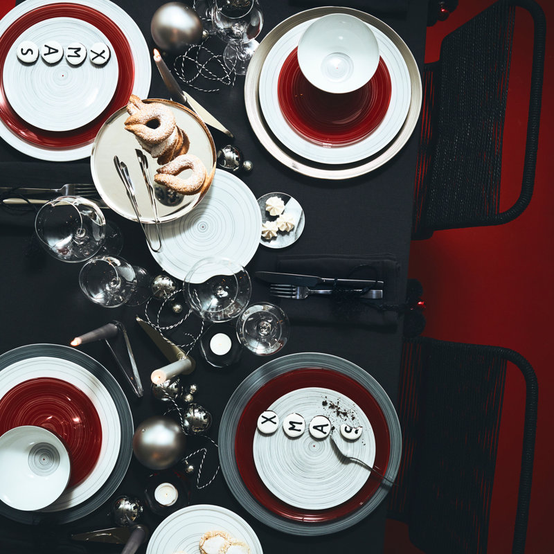 TAC Stripes 2.0 Porcelain Salad/Dessert Plate