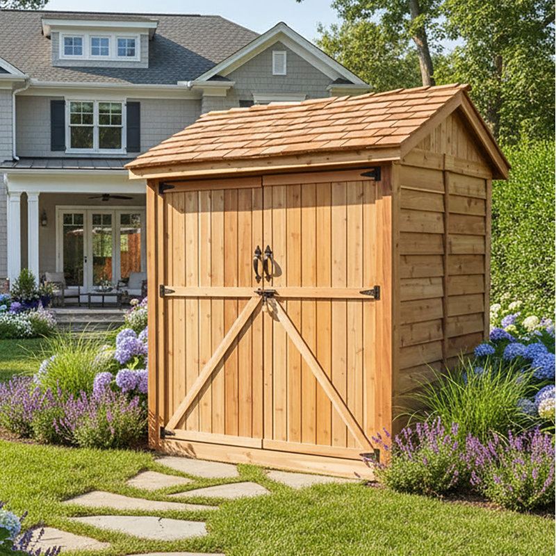 6 ft. W x 6 ft. D Maximizer Cedar Wood Storage Shed