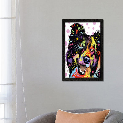 Border Collie by Dean Russo - Print on Canvas