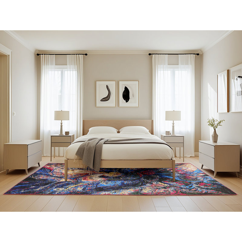 Oriental Indoor Rug, Rectangle 5' x 8'