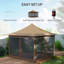 Gazebo, moustiquaire pour jardin avec sac de transport-123218923