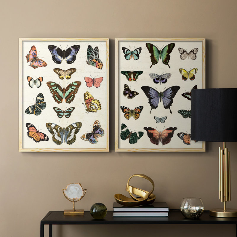 Impression encadrée Flutterbys I-Premium - prête à être accrochée - aucun clou requis - aucun clou requis, H 11 po x l 18 po