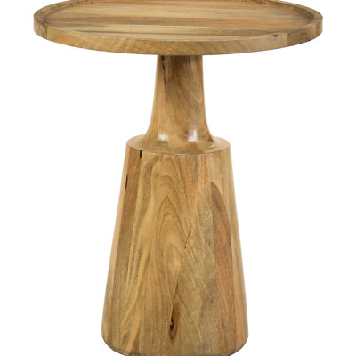 Rustic Decor Mango Wood Round Accent Table - 20"X20 Solid For Primary Room 20" Wide
