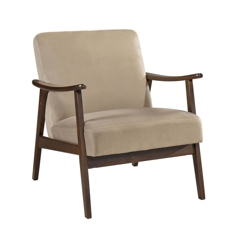 Chaise d'appoint Mid-Century, Marron clair