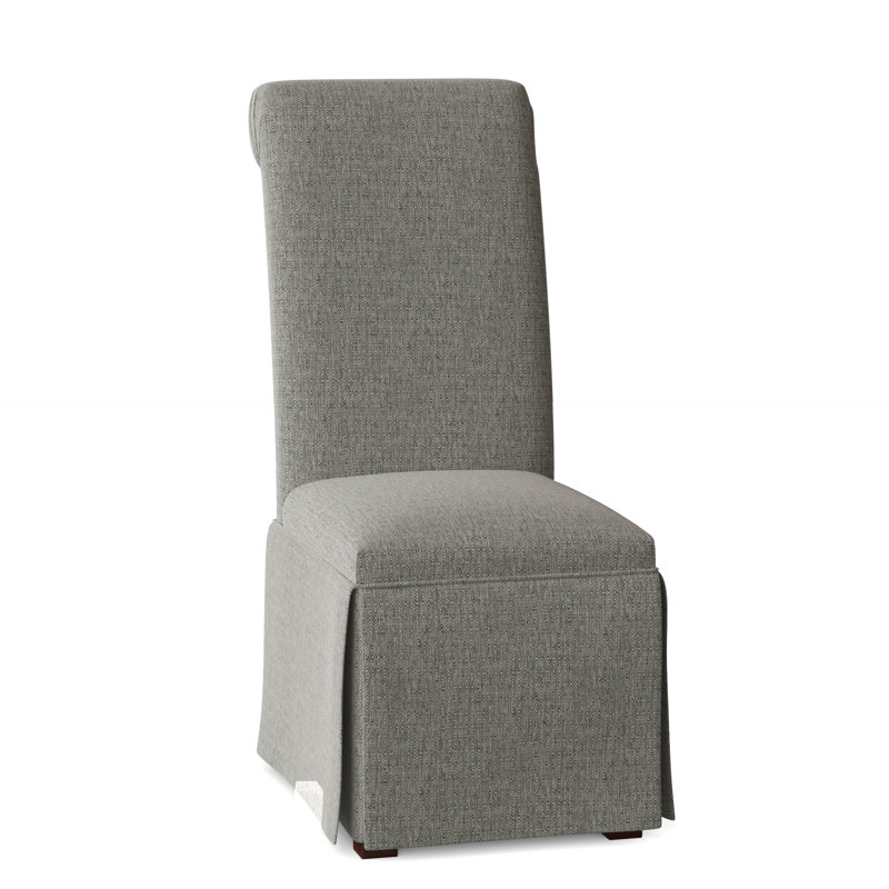 Susanna 20.25'' H Upholstered Side Chair, Black Satin, Gray