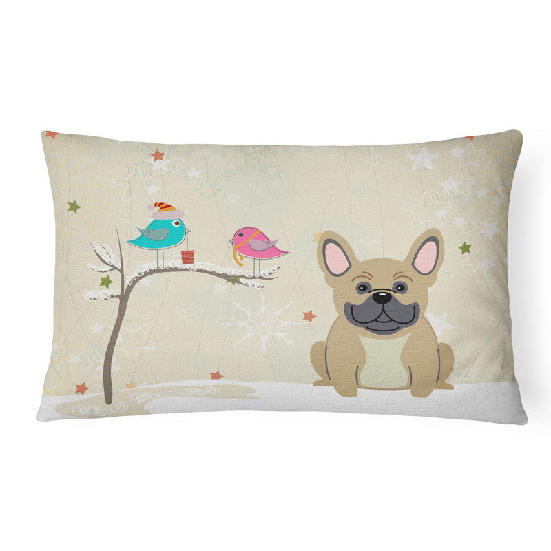 Coussin lombaire intérieur/extérieur christmas fait main, Crème