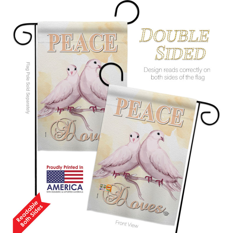 Double Sided 18.5'' H x 13'' W Polyester Flag Set