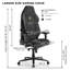 Fauteuil de jeu de course inclinable, réglable et ergonomique, très grand-486862263