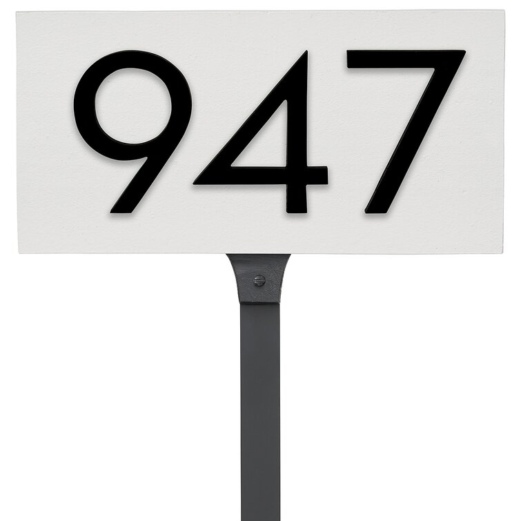 Floating 1-Line Lawn Address Sign