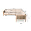 Canapé modulaire de patio avec coussins-831401001