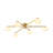 Priella Mid-Century Brass Ellipse Glass Semi-Flush Mount-613010927-624122903
