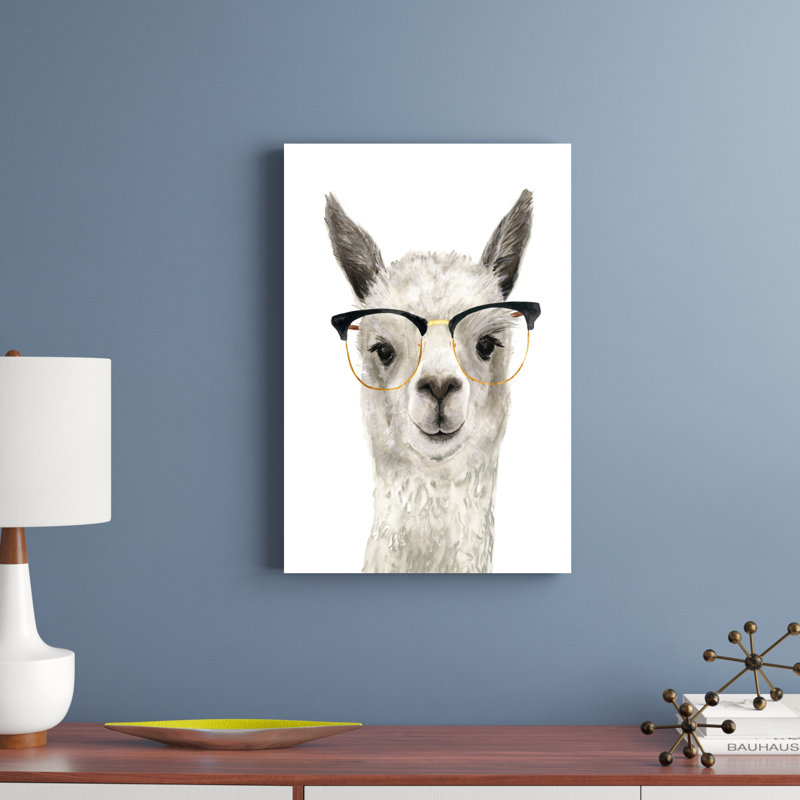 «Hip Llama IV», peinture sur toile, H 30 po x l 20 po, Toile tendue