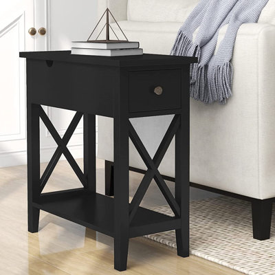 Table de bout avec plateau de rangement Mooneyham