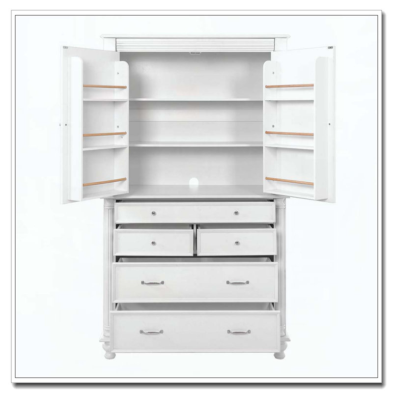 Grande armoire de rangement autoportante pour grand garde-manger, Blanc