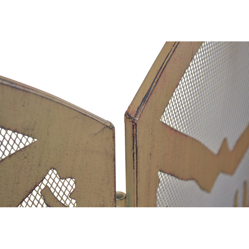 Fireplace grille Varney with 3 metal panels