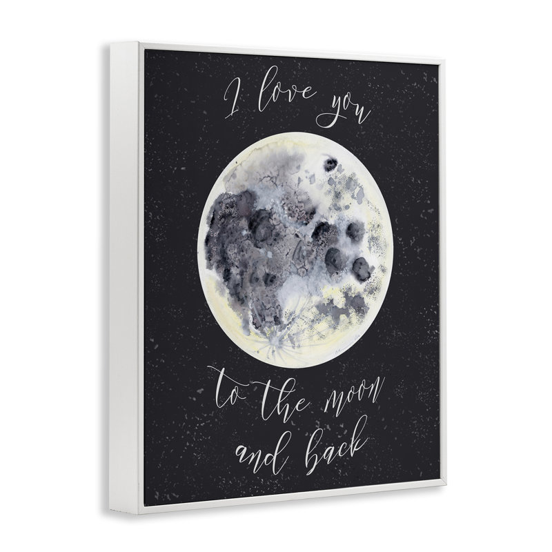 «Love You To Moon», estampe numérique à l'aquarelle, conception de Brett Blumenthal, H 20 po x l 16 po