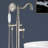 Double Handle Floor Mounted Tub Filler With Handshower