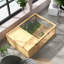 Tortoise House with Mesh Roof Small Pet Reptile Wooden House - Yellow