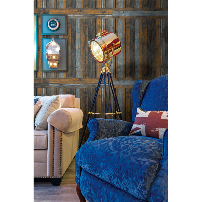Panneau mural 3D pelez et collez 27 po x 27 po, Gris anthracite / jaune souci / bleu