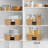 Water Hyacinth Pantry Baskets with Chalkboard Labels and Chalk Marker,Storage Baskets,Set of 4