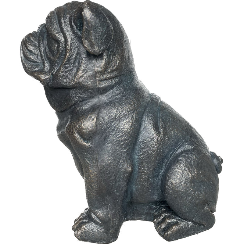 Statue de jardin assise, Gris foncé