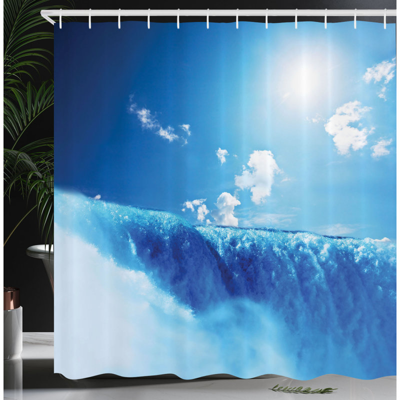 Shower Curtain with Hooks Included, 84"H x 69"W