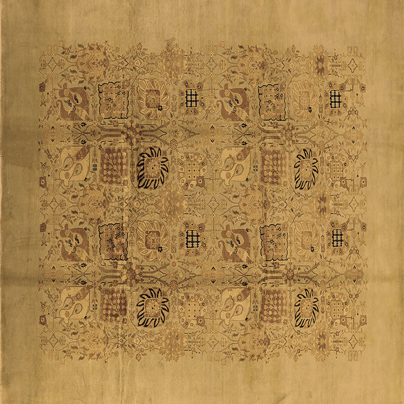 Jernice Oriental Indoor Rug, Square 3', 100% Chenille-Polyester