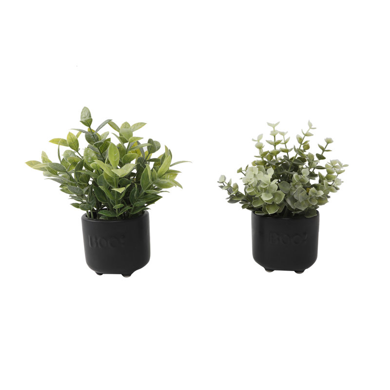 2 pièces Mni BOO! Ensemble de casseroles en céramique