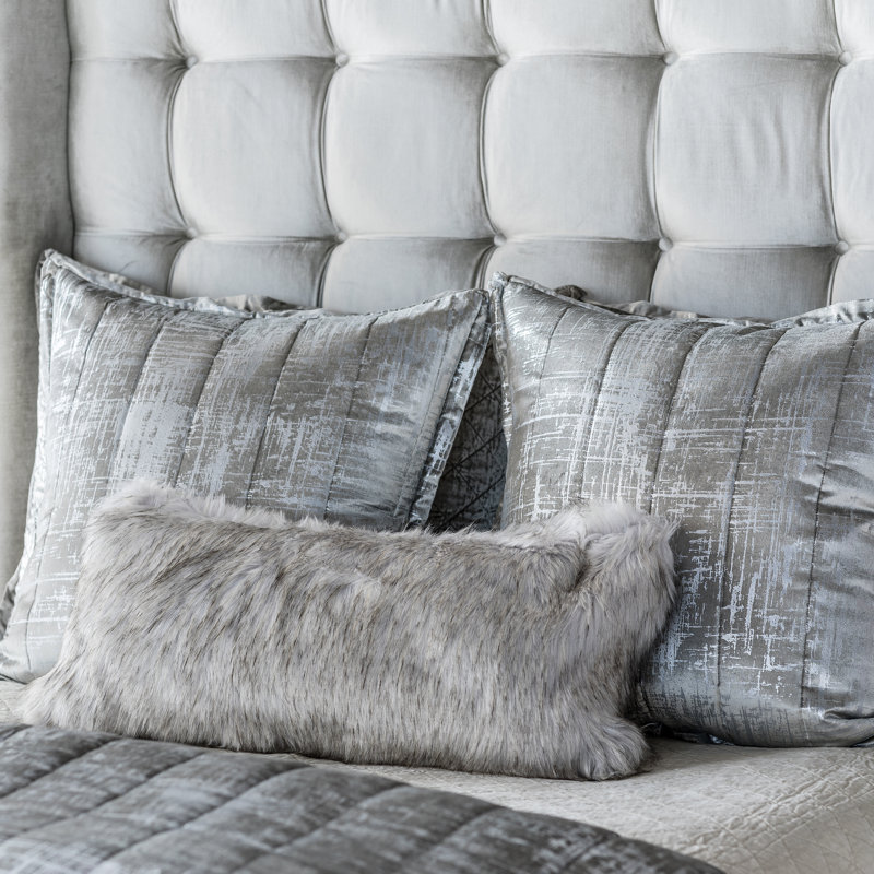 Moderne Quilted Blanket, Silver