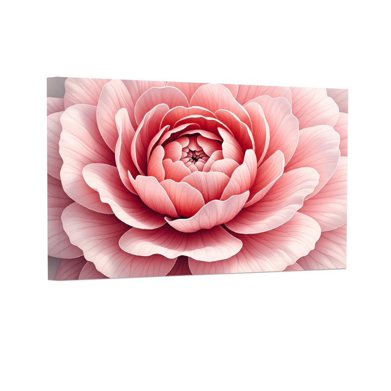 Plantes et fleurs, impression de motif floral rose, H 12 po x l 18 po