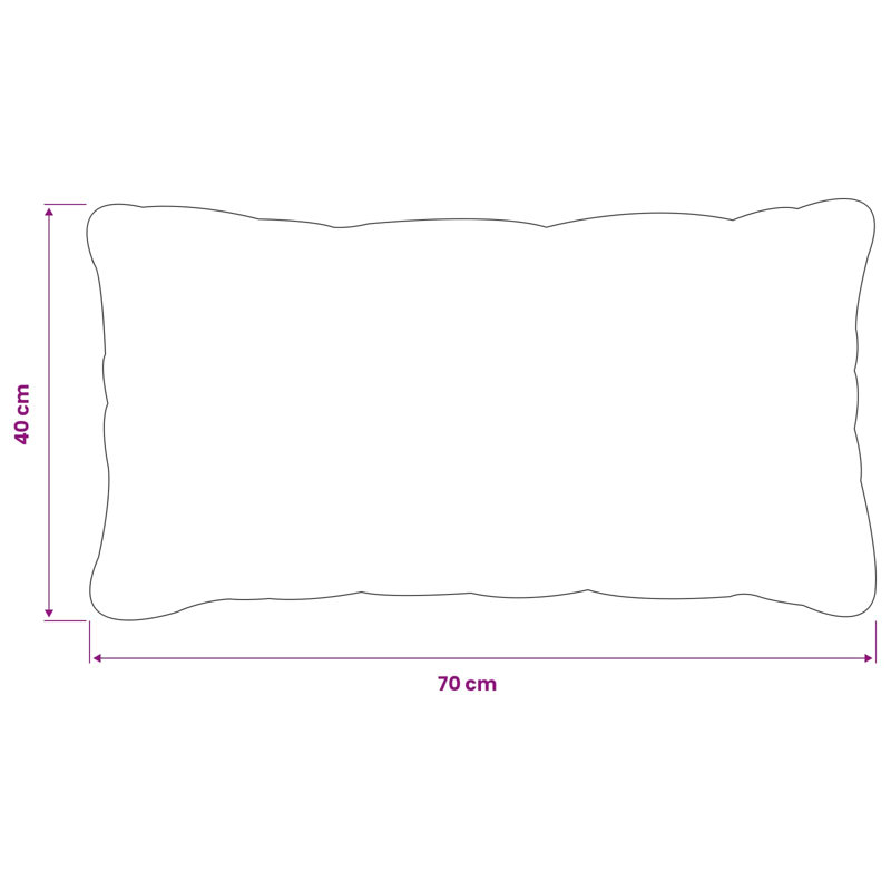 Blue Cushion Cover, Blue, Rectangle 40cmH x 70cmW