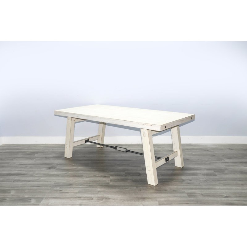 Table de salle à manger Rackwon, Sable blanc