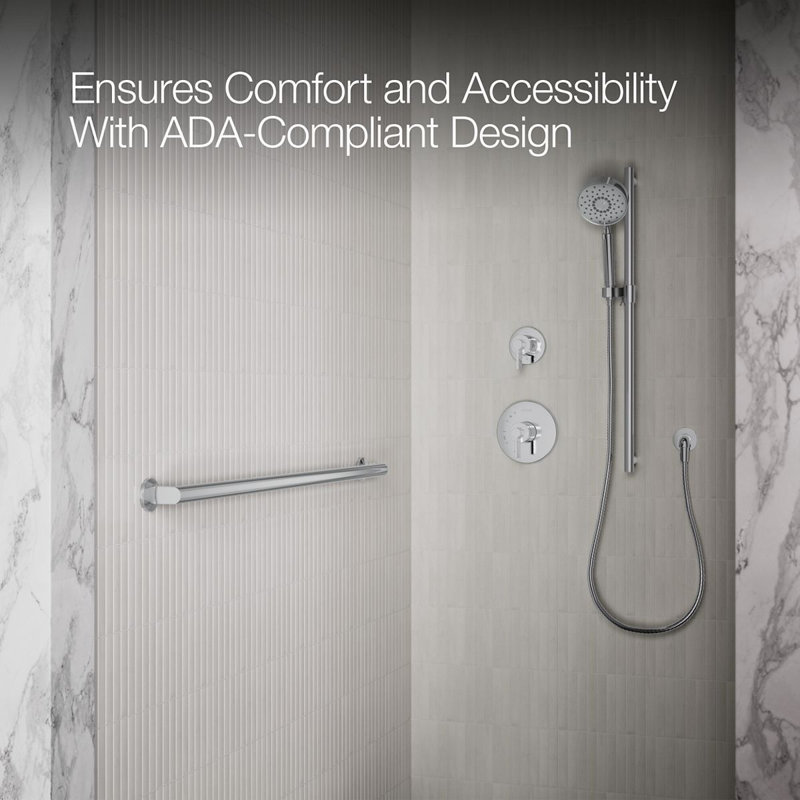 Components™ 18-In Grab Bar, Polished Chrome, 42" W