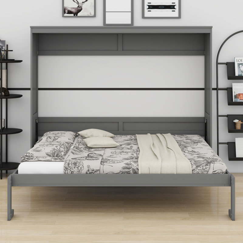 Murphy Bed, Queen, Gray
