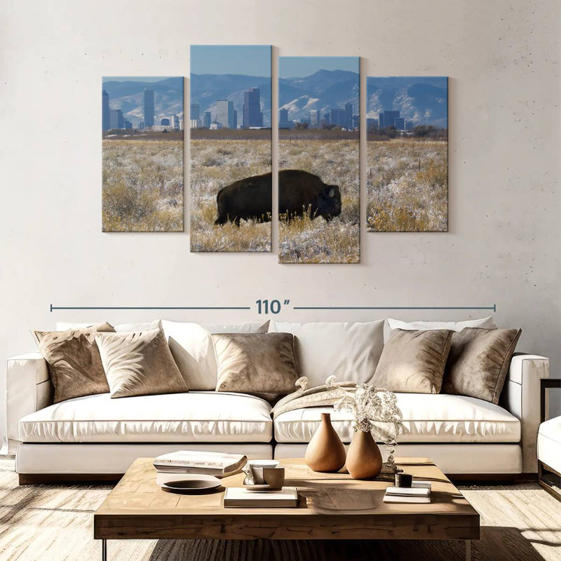 Brampt Denver Bison, 54" H x 84" W