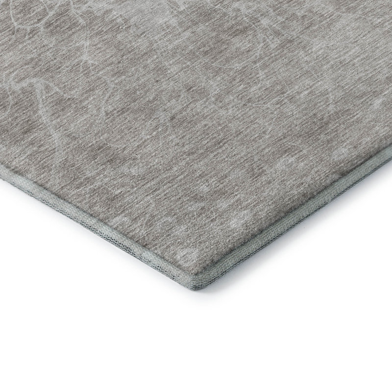 Tapis taupe lavable à la machine Premium, Rectangle 2 pi 6 po x 3 pi 10 po