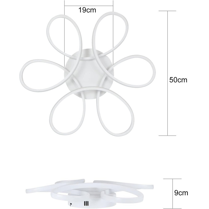 Ivy Bronx 1-Light 50cm LED Integrated Flush Mount, White