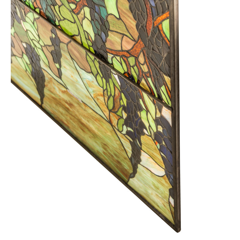 Tiffany Wisteria and Snowball Stained Glass Window