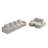 Clasien Modern Chenille Curved Sectional Sofa with Double Cushion Comfort and Neck Pillow Support-115751554