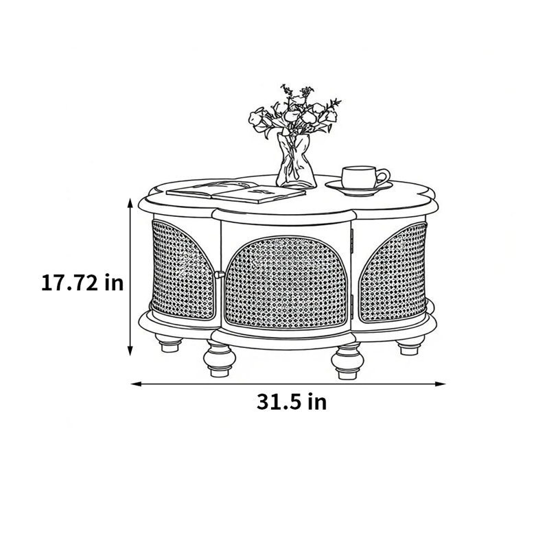 Table basse de style créatif français rétro, Noir