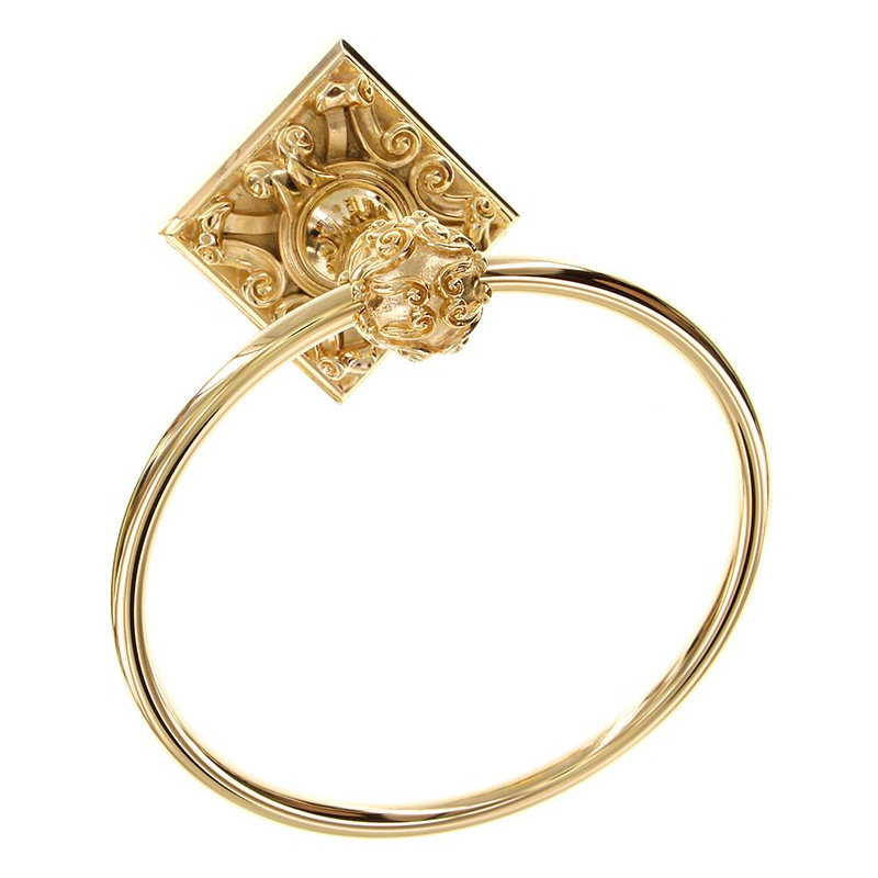 Sforza Towel Ring, Polished Gold