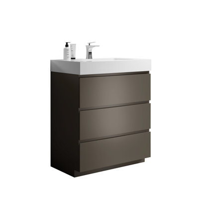 Meuble-lavabo luxueux avec rangement amélioré et conception ergonomique