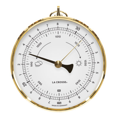 La Crosse 138-611W White Analog Dial Barometer - Made in Germany
