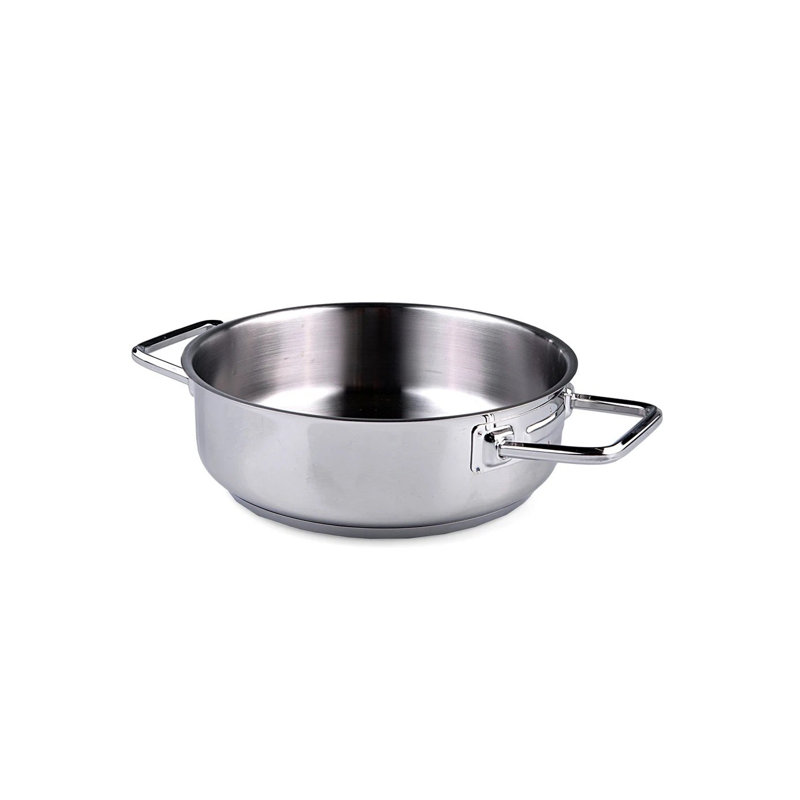 Poêle à paella en acier inoxydable de 3,1 pte East Urban Home